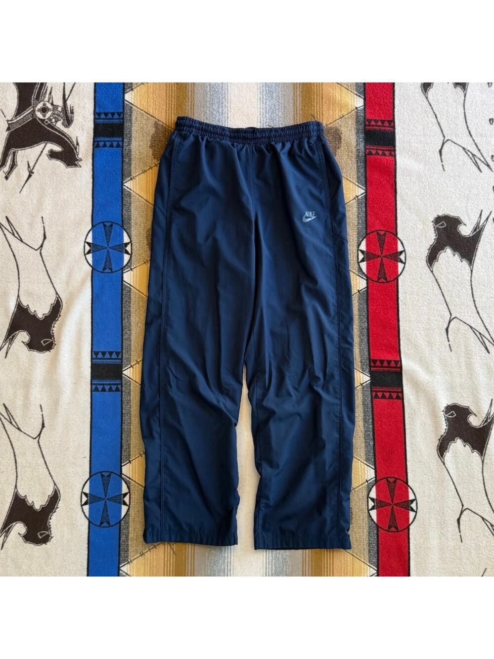 Vintage Y2K Men’s Nike Swishy Sweatpants Size Large Blue Gym Workout Lift